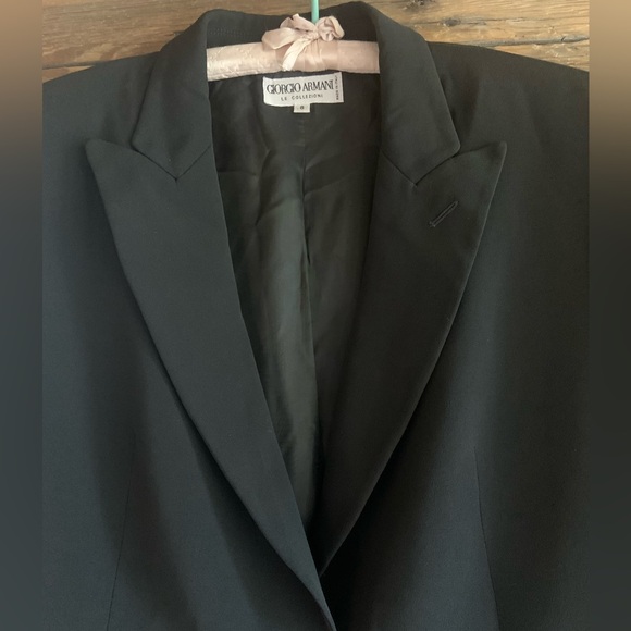 Giorgio Armani * Le Collezioni * Vintage Classic Black Blazer Jacket - Picture 3 of 8